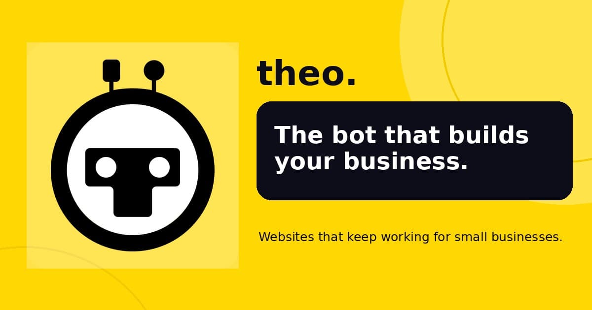 Theo’s official banner for small business websites.